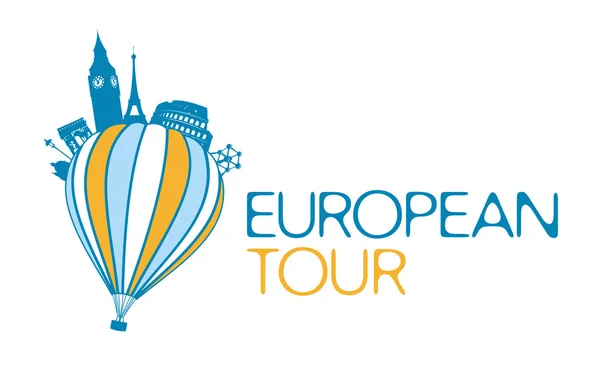 Europäisches Toursymbol.. — Stockvektor