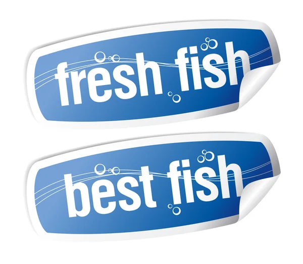 Best fish stickers — Stock Vector