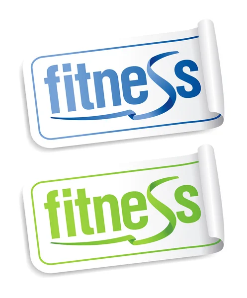 Fitness çıkartmaları. — Stok Vektör