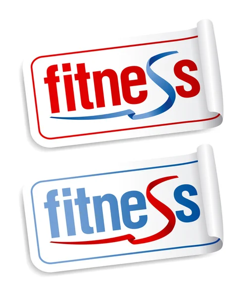 Fitness stickers. — Stock Vector