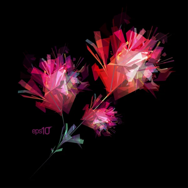 抽象的な花のデザイン テンプレート. — ストックベクタ