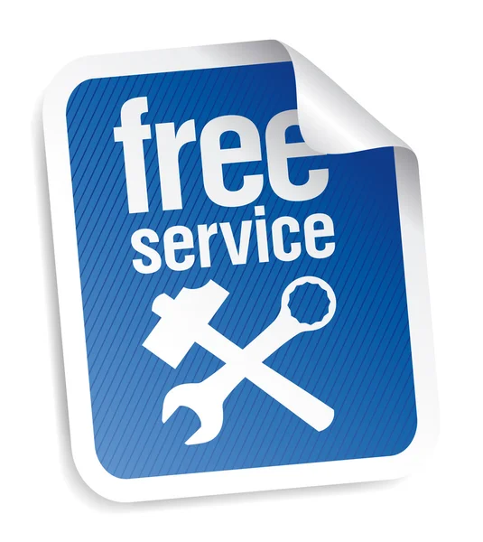 Autocollant service gratuit — Image vectorielle