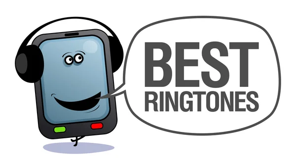 Mobile phone, best ringtones. — Stock Vector