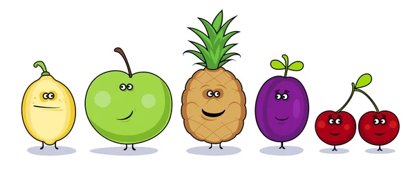 Funny cartoon vegetables symbols. — Stock Vector