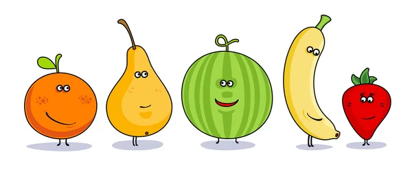 Símbolos de vegetais engraçados desenhos animados . —  Vetores de Stock
