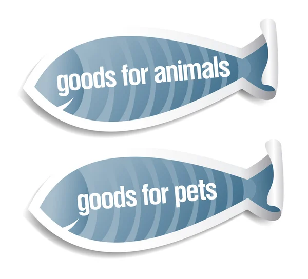 Marchandises pour animaux autocollants — Image vectorielle