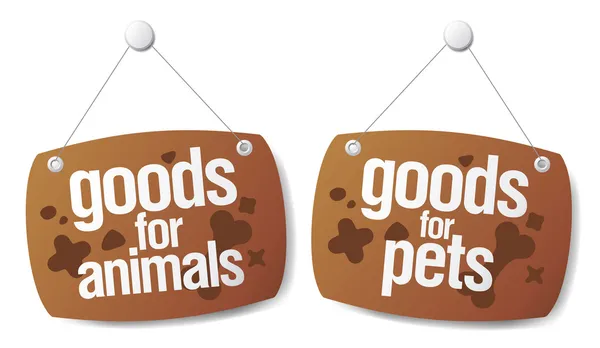 Doods for pets signs — Stock Vector