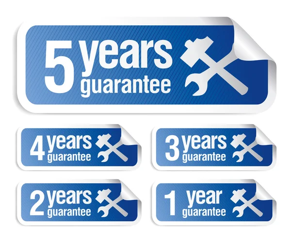 Guarantee stickers set — Stock Vector