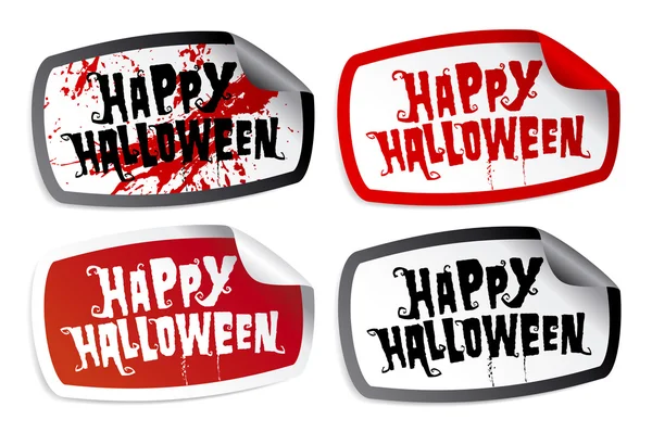 Gelukkig halloween stickers — Stockvector