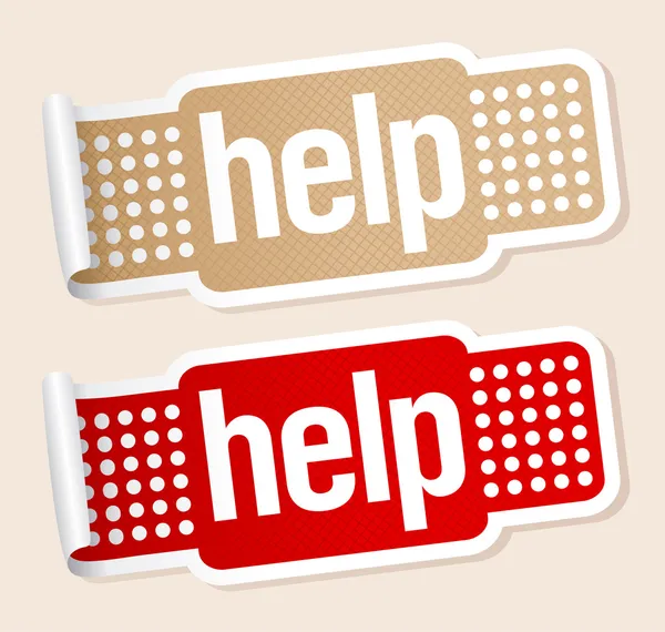 Help stickers. — Stock Vector