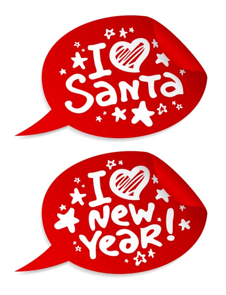 New year stickers. — Stock Vector