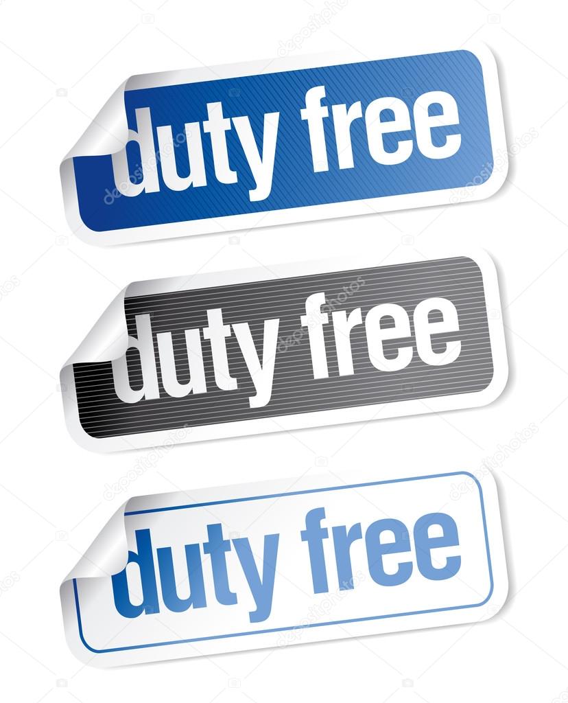 Duty free stickers