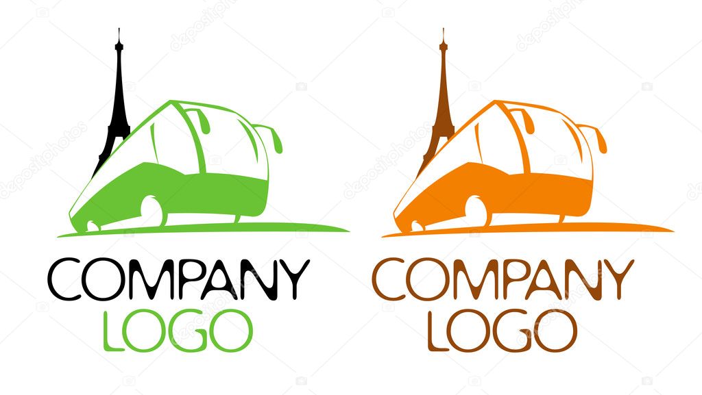 Bus tour logo design template.