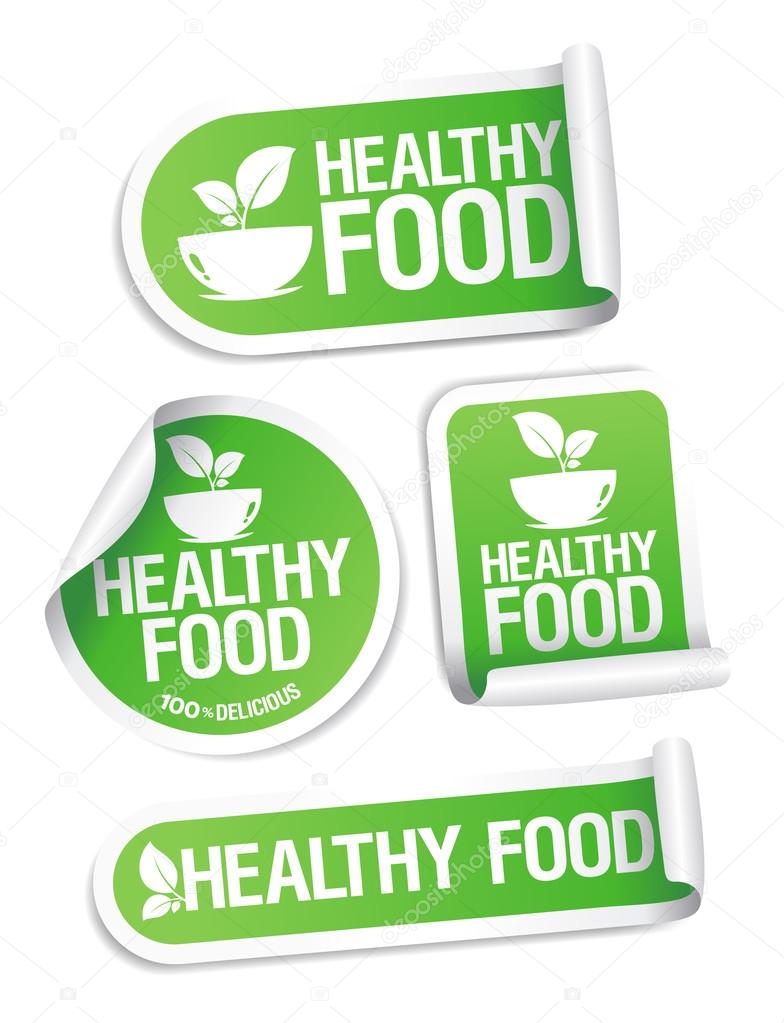 Healthy Food stickers.