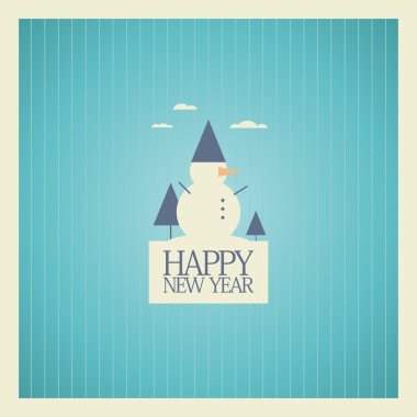 Yeni yıl kartı tasarımı.