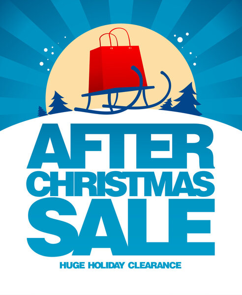 After christmas sale design template.