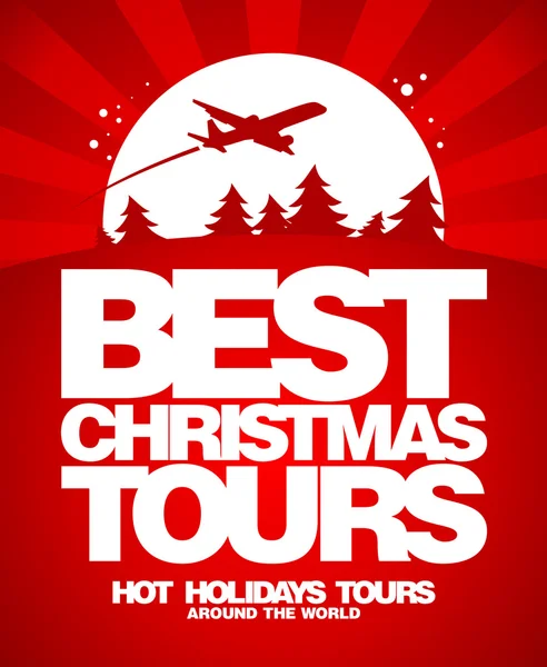 Beste Kerst tours ontwerpsjabloon. — Stockvector