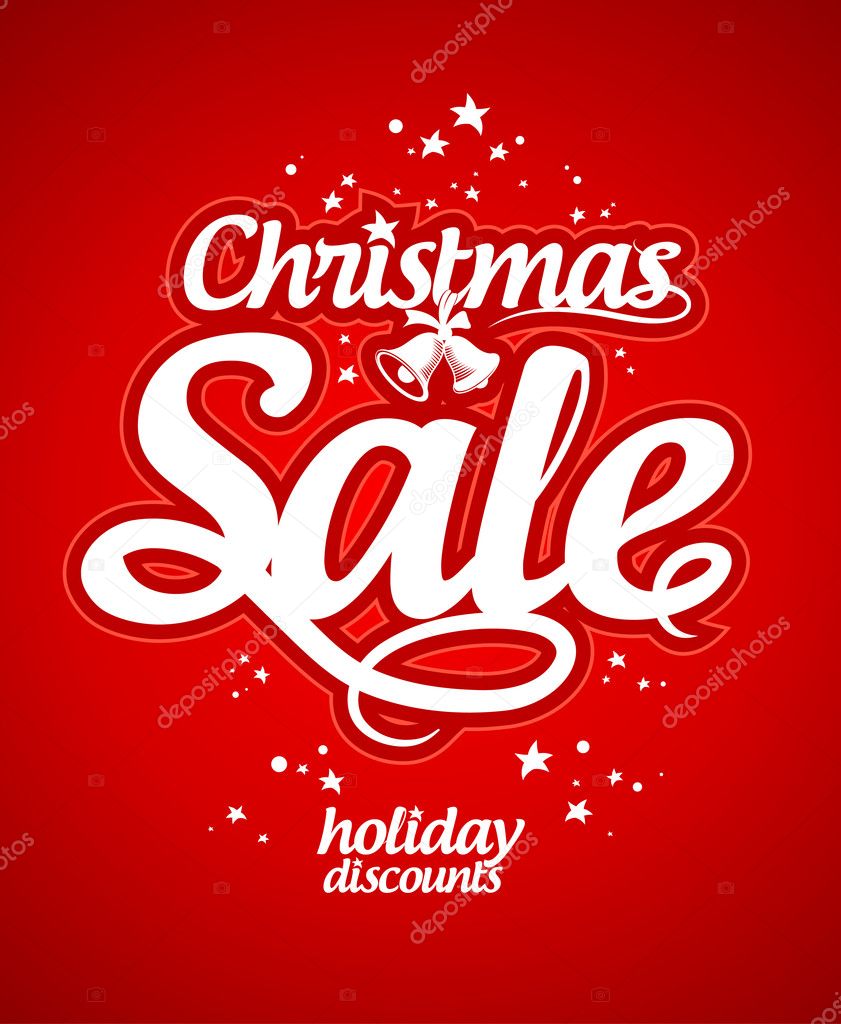 Christmas sale design template.