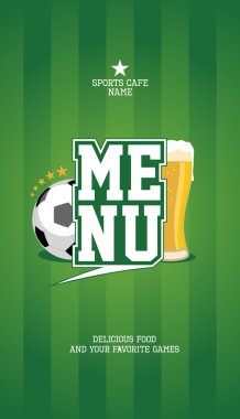 spor bar menü kartı şablonu.