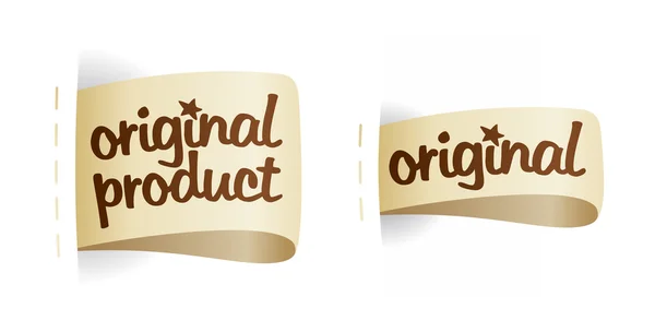 Etiquetas originales del producto . — Vector de stock