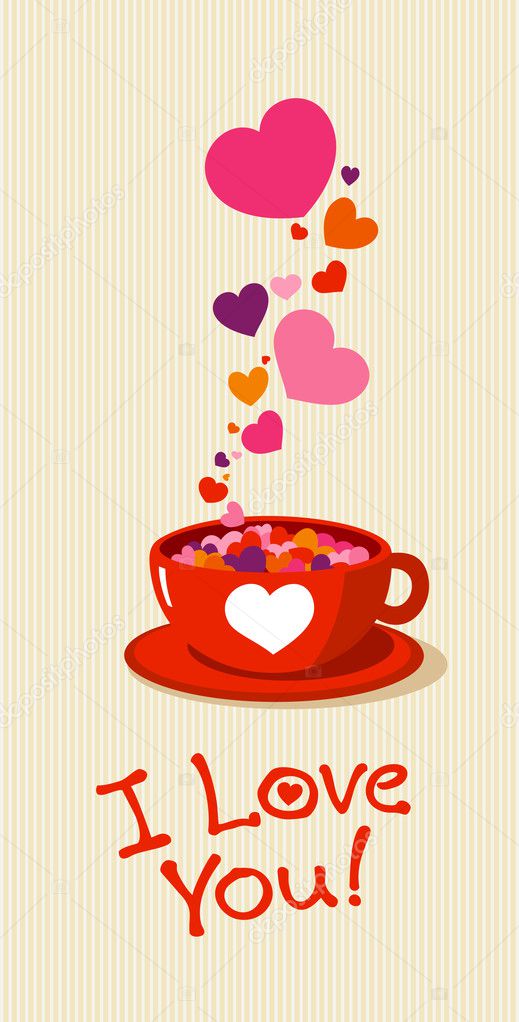 Cup with hearts