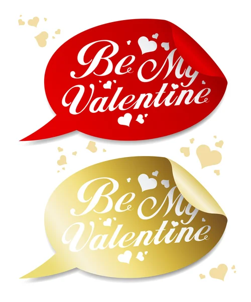 Sei mein Valentinstag-Sticker. — Stockvektor
