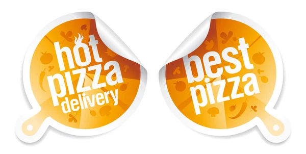 Beste pizza stickers. — Stockvector