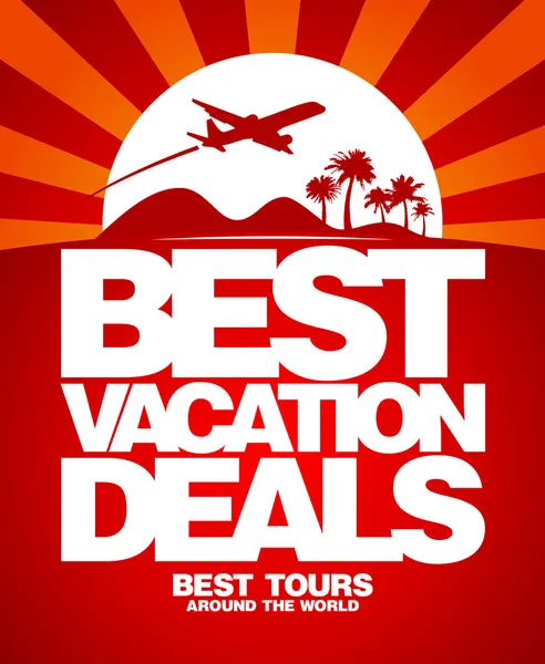 Best vacation deals design template. — Stock Vector