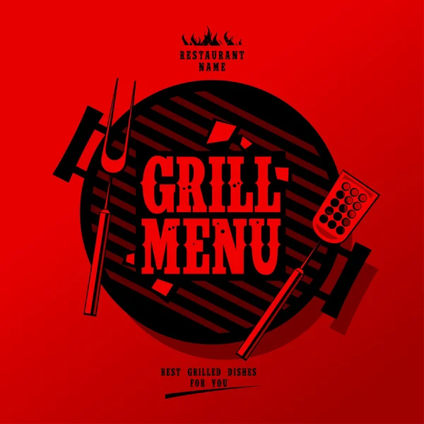 Grill menu. — Stockvector