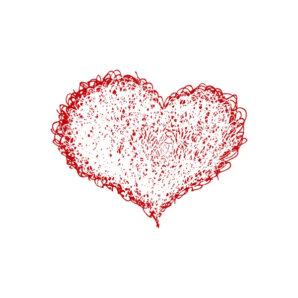 Kézzel rajzolt szív — Stock Vector