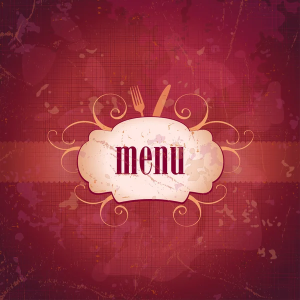 Scheda menu ristorante retrò design . — Vettoriale Stock