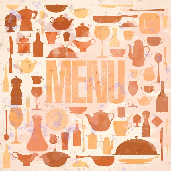 Diseño de tarjeta de menú de restaurante retro . — Vector de stock