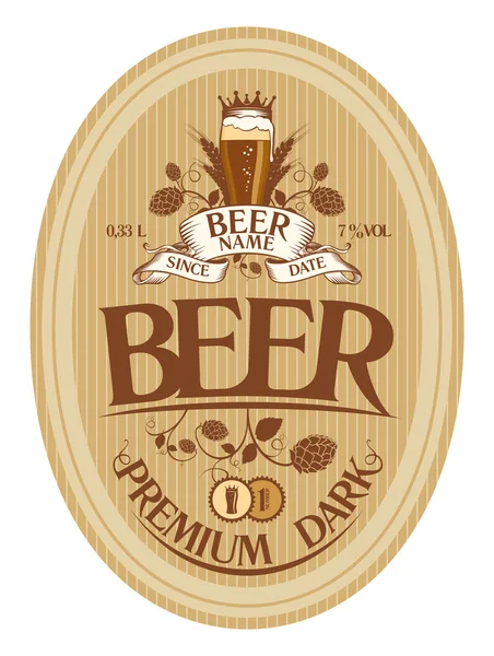 Design etichetta birra . — Vettoriale Stock
