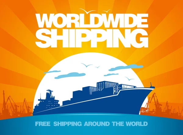 Worldwide shipping design. — Stock Vector