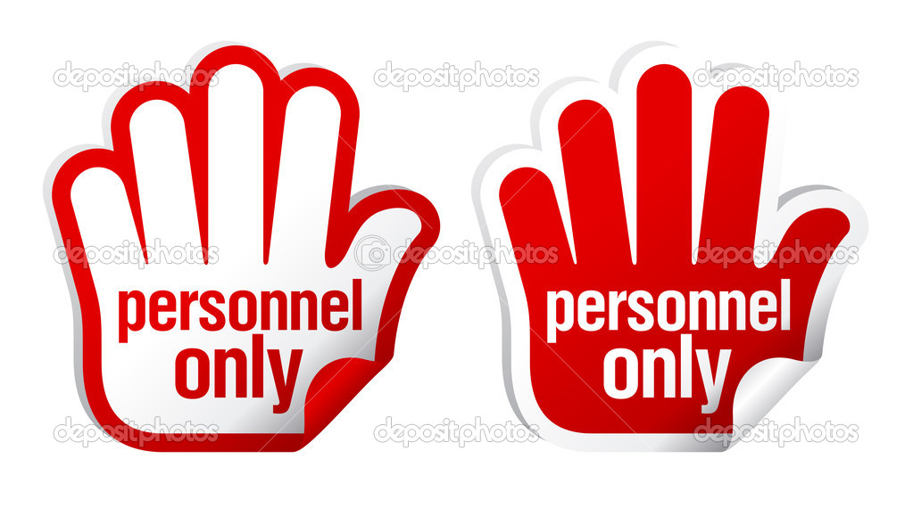Personnel Only Stickers Stock Vector Image By C Slena