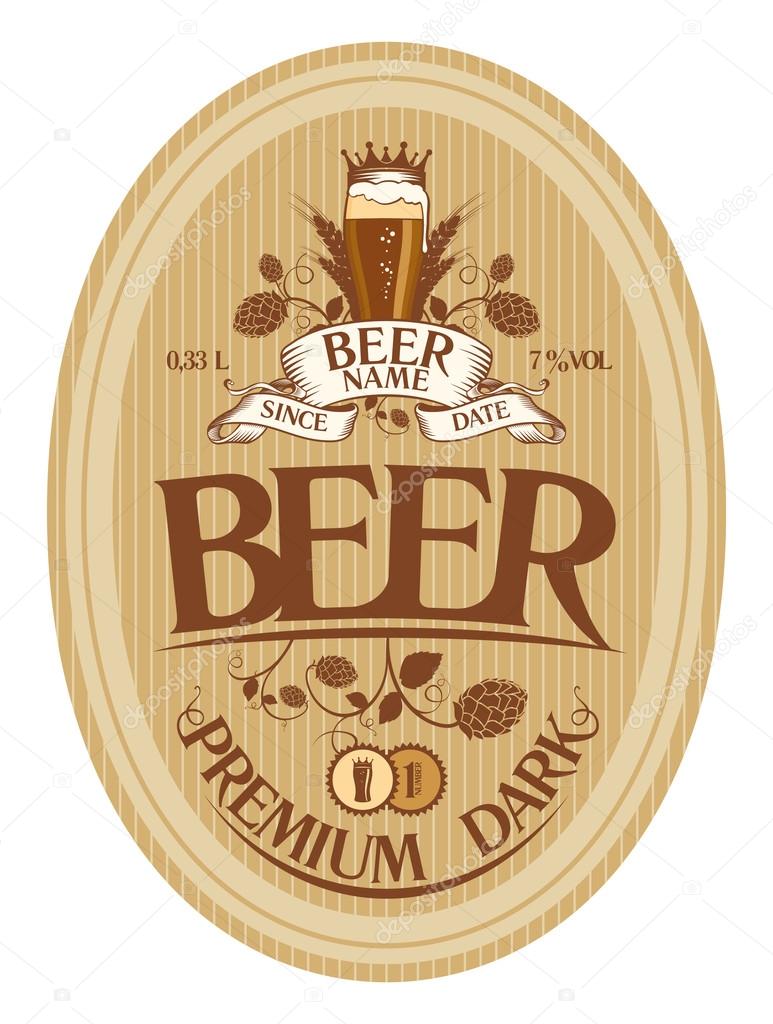 Beer label design.