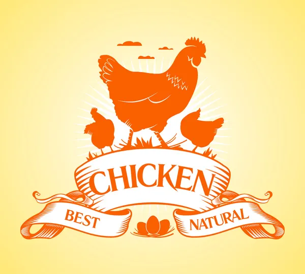 Best chicken design. — Stock Vector