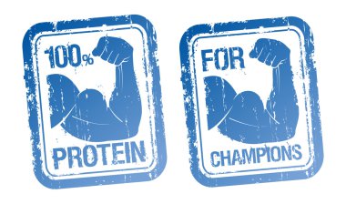 Şampiyonlar Pul Seti için 100 protein.