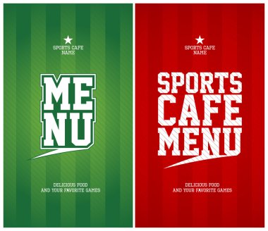 Spor Cafe Menü kartları şablonu.