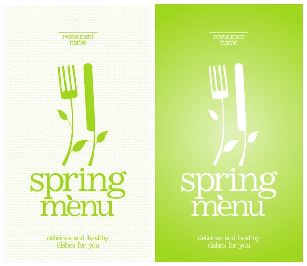 Menu restauracji wiosna. — Wektor stockowy