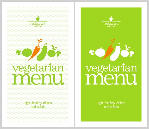 Restaurant Menu végétarien . — Image vectorielle