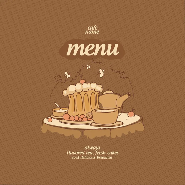 Menu Café . — Vetor de Stock