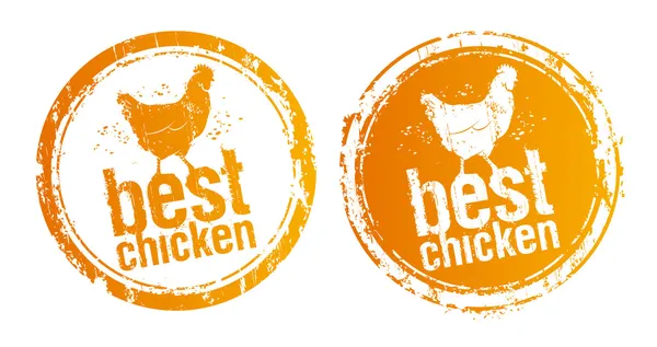 Melhores selos de frango . —  Vetores de Stock
