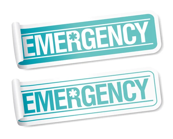 Emergency stickers. — Stock Vector