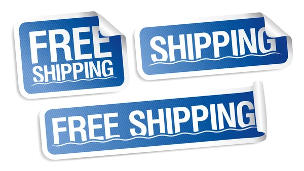 Gratis verzending stickers. — Stockvector