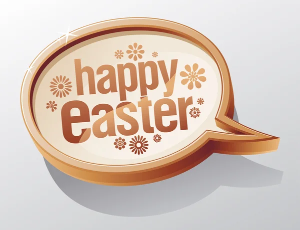 Happy Easter speech bubble. — Stock Vector