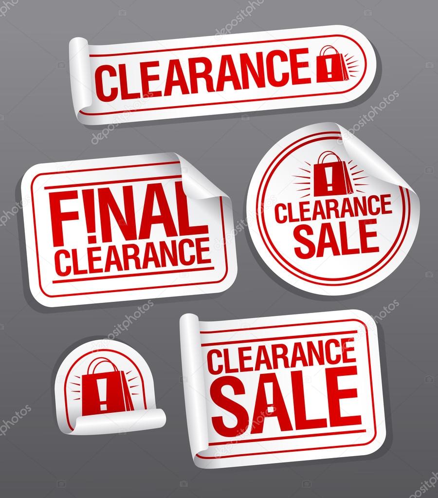 Final clearance sale stickers.