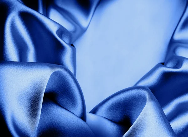 Horisontal blauwe zijde — Stockfoto