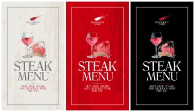 Steak menu. clipart