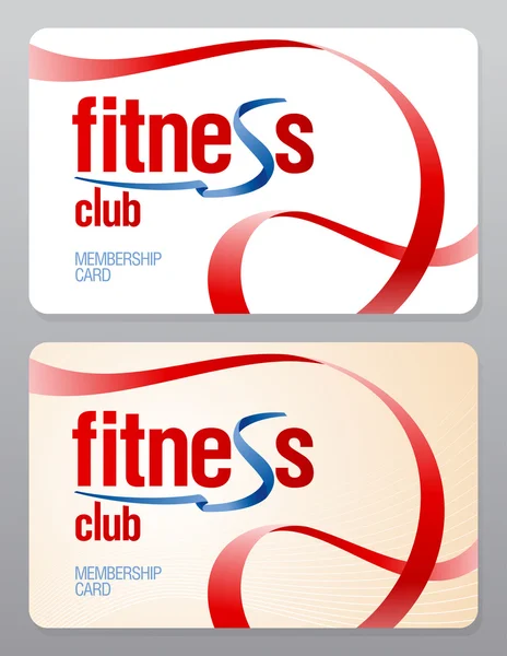 Carte de membre club de fitness . — Image vectorielle